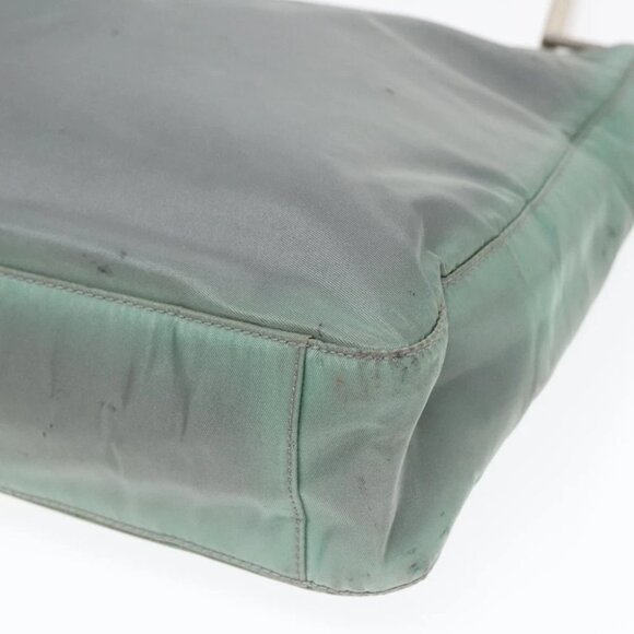 PRADA Shoulder Bag Nylon Khaki Silver Auth ki4969 - Picture 10 of 14